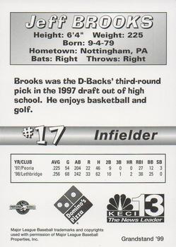 1999 Grandstand Missoula Osprey #NNO Jeff Brooks Back