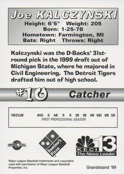 1999 Grandstand Missoula Osprey #NNO Joe Kalczynski Back