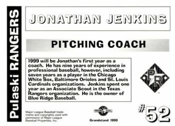 1999 Grandstand Pulaski Rangers #NNO Jonathan Jenkins Back