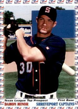 1999 Grandstand Texas League Top Prospects #NNO Damon Minor Front