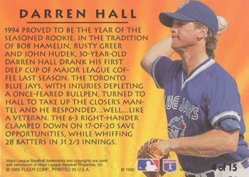 1995 Ultra - 2nd Year Standouts Gold Medallion #4 Darren Hall Back