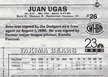 1999 Grandstand Yakima Bears #NNO Juan Ugas Back