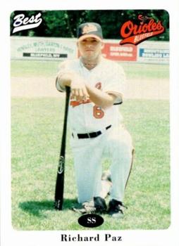 1996 Best Bluefield Orioles #23 Richard Paz Front