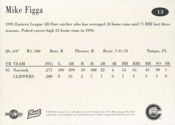 1996 Best Columbus Clippers #13 Mike Figga Back