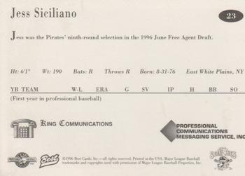 1996 Best Erie SeaWolves #23 Jess Siciliano Back