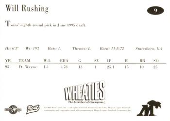 1996 Best Fort Myers Miracle #9 Will Rushing Back