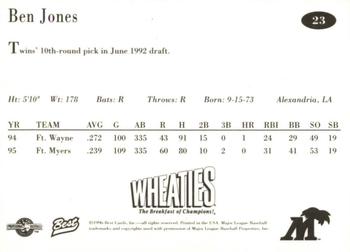 1996 Best Fort Myers Miracle #23 Ben Jones Back