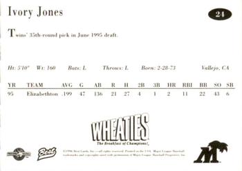 1996 Best Fort Myers Miracle #24 Ivory Jones Back