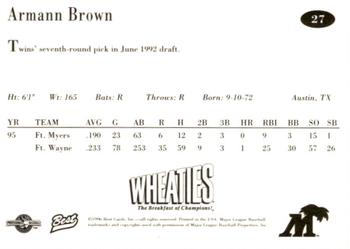 1996 Best Fort Myers Miracle #27 Armann Brown Back