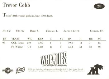 1996 Best Fort Myers Miracle #28 Trevor Cobb Back