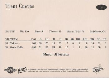 1996 Best Great Falls Dodgers #9 Trent Cuevas Back