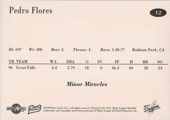 1996 Best Great Falls Dodgers #12 Pedro Flores Back