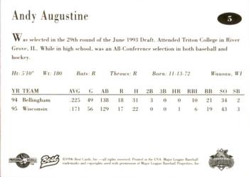 1996 Best Lancaster JetHawks #5 Andy Augustine Back