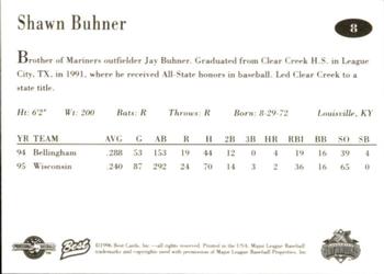 1996 Best Lancaster JetHawks #8 Shawn Buhner Back