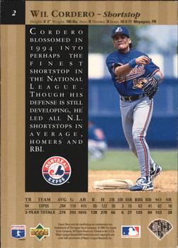 1995 Upper Deck - Special Edition Gold #2 Wil Cordero Back