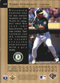 1995 Upper Deck - Special Edition Gold #111 Terry Steinbach Back