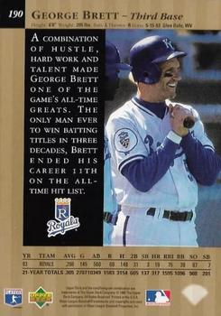 1995 Upper Deck - Special Edition Gold #190 George Brett Back