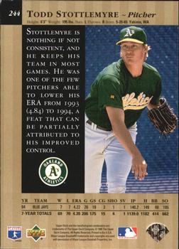 1995 Upper Deck - Special Edition Gold #244 Todd Stottlemyre Back