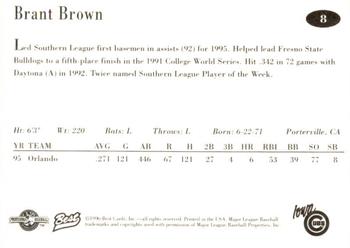 1996 Best Iowa Cubs #8 Brant Brown Back