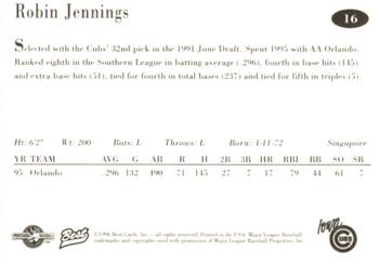 1996 Best Iowa Cubs #16 Robin Jennings Back