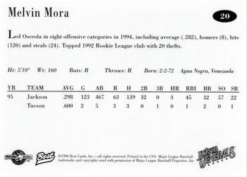 1996 Best Jackson Generals #20 Melvin Mora Back