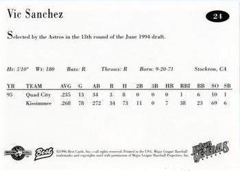 1996 Best Jackson Generals #24 Vic Sanchez Back