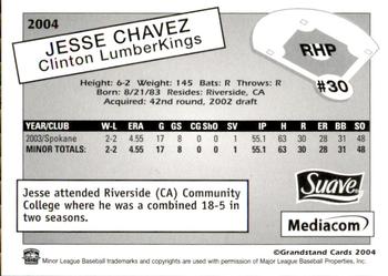2004 Grandstand Clinton LumberKings #NNO Jesse Chavez Back