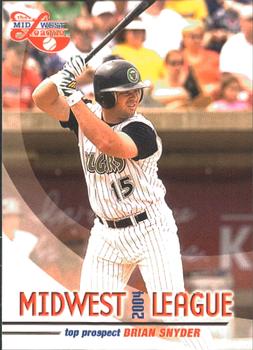 2004 Grandstand Midwest League Top Prospects #NNO Brian Snyder Front