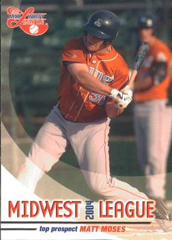 2004 Grandstand Midwest League Top Prospects #NNO Matt Moses Front