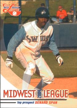 2004 Grandstand Midwest League Top Prospects #NNO Denard Span Front