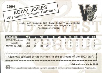2004 Grandstand Midwest League Top Prospects #NNO Adam Jones Back