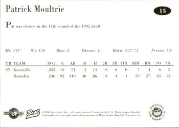1996 Best Hagerstown Suns #15 Patrick Moultrie Back