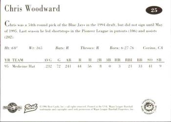 1996 Best Hagerstown Suns #25 Chris Woodward Back