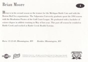 1996 Best Michigan Battle Cats #4 Brian Moore Back