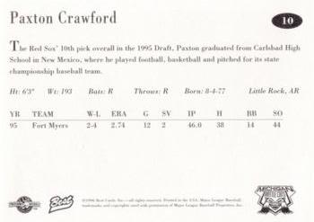 1996 Best Michigan Battle Cats #10 Paxton Crawford Back