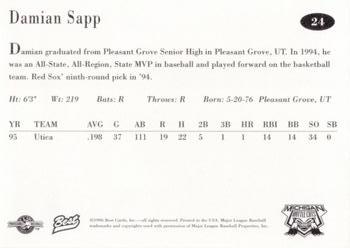 1996 Best Michigan Battle Cats #24 Damian Sapp Back