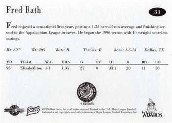 1996 Best Midwest League All-Stars #31 Fred Rath Back