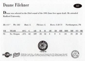 1996 Best Midwest League All-Stars #57 Duane Filchner Back