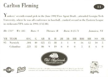 1996 Best Norwich Navigators #11 Carlton Fleming Back