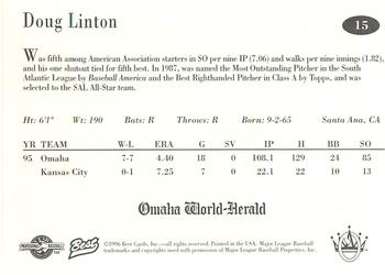 1996 Best Omaha Royals #15 Doug Linton Back