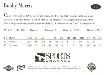 1996 Best Orlando Cubs #17 Bobby Morris Back