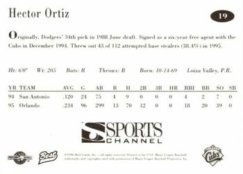 1996 Best Orlando Cubs #19 Hector Ortiz Back
