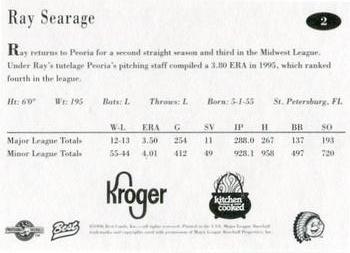 1996 Best Peoria Chiefs #2 Ray Searage Back