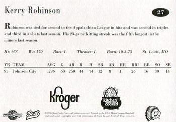 1996 Best Peoria Chiefs #27 Kerry Robinson Back