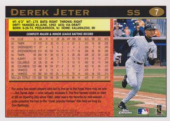 1997 Topps Chrome #7 Derek Jeter Back