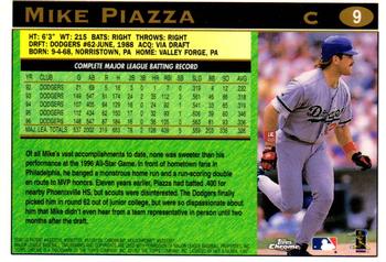 1997 Topps Chrome #9 Mike Piazza Back