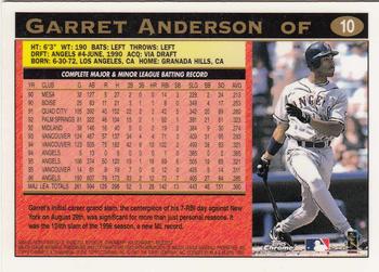 1997 Topps Chrome #10 Garret Anderson Back