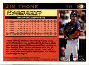 1997 Topps Chrome #40 Jim Thome Back