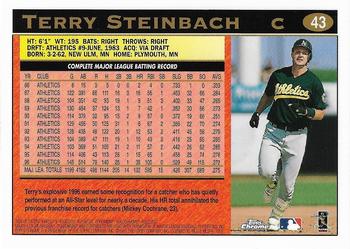 1997 Topps Chrome #43 Terry Steinbach Back