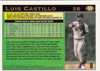1997 Topps Chrome #95 Luis Castillo Back
